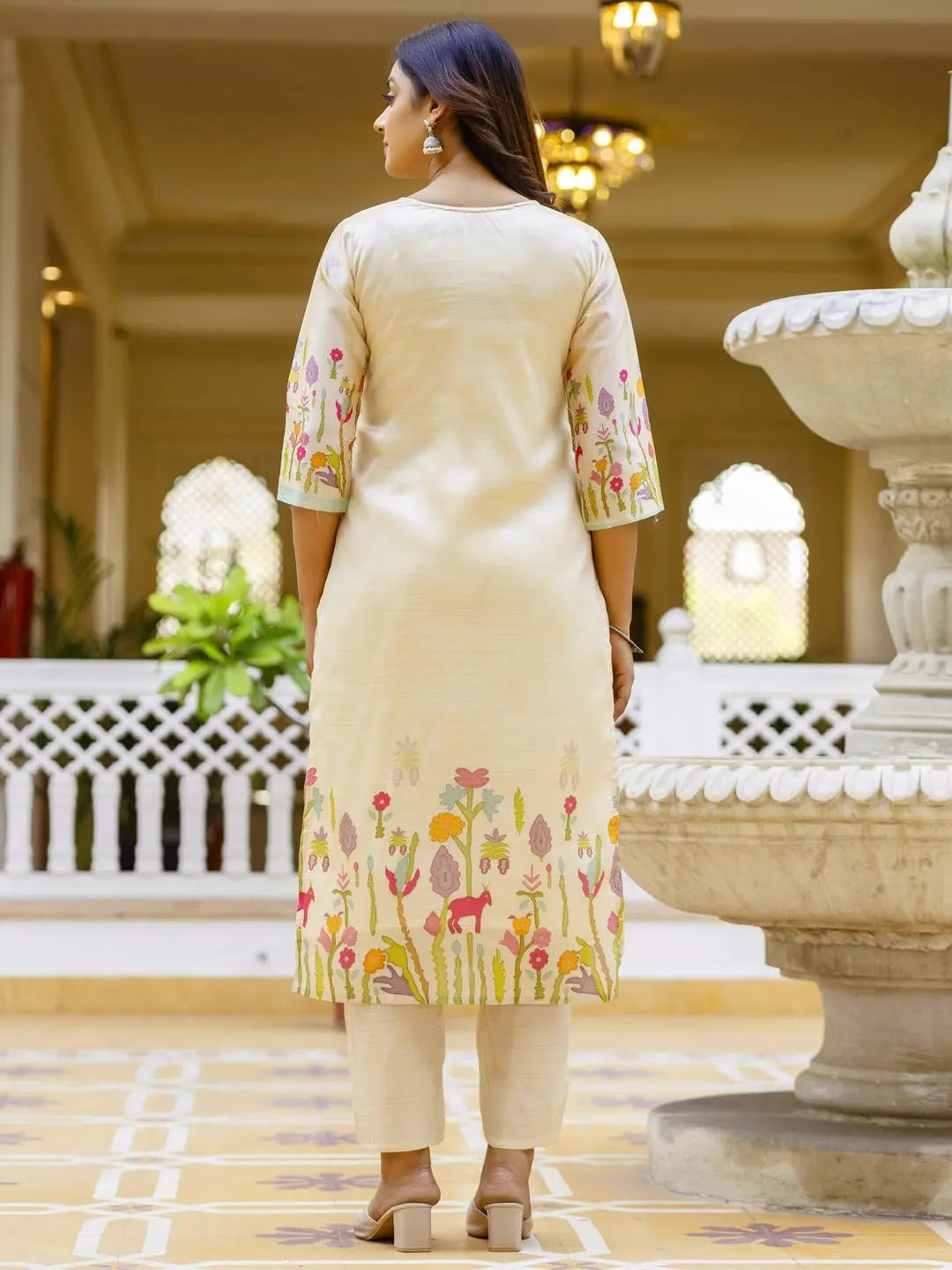 Women's Viscose Silk Blend Straight Kurta Pant Set with Printed Dupatta for Festive & Casual Ethnic Kurta Sets Desi Diva