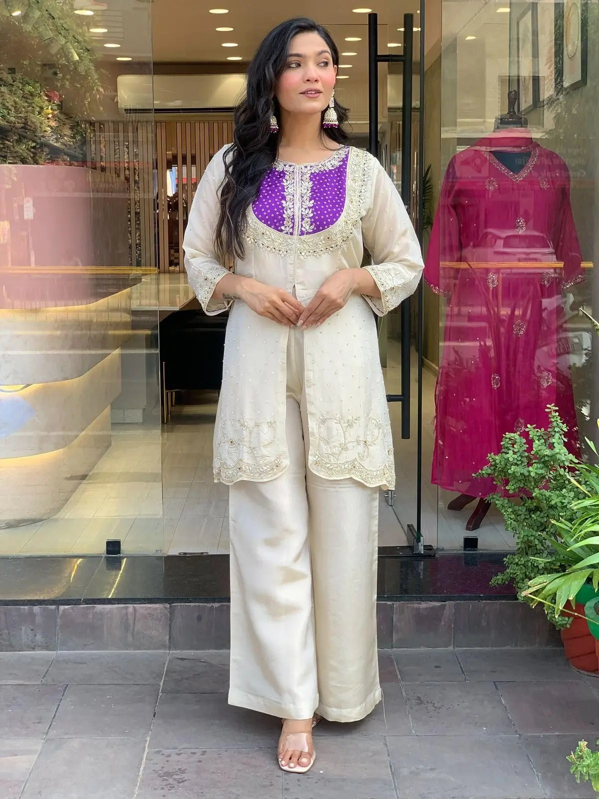 Women's A-Line Kurta Pant Set for Women's | Embroidery Summer Kurti Set | Stylish Co-Ord Suit | Look Kurta Set for Womens | Casual & Festive Ethnic Wear Desi Diva
