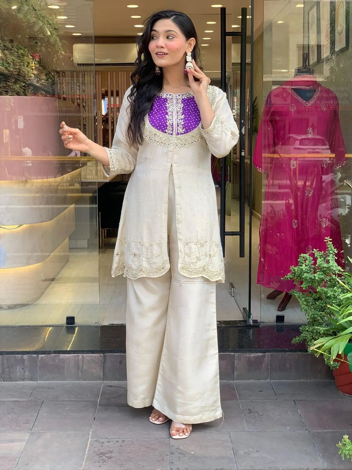 Women's A-Line Kurta Pant Set for Women's | Embroidery Summer Kurti Set | Stylish Co-Ord Suit | Look Kurta Set for Womens | Casual & Festive Ethnic Wear Desi Diva