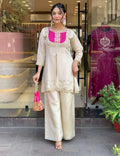 Women's A-Line Kurta Pant Set for Women's | Embroidery Summer Kurti Set | Stylish Co-Ord Suit | Look Kurta Set for Womens | Casual & Festive Ethnic Wear Desi Diva